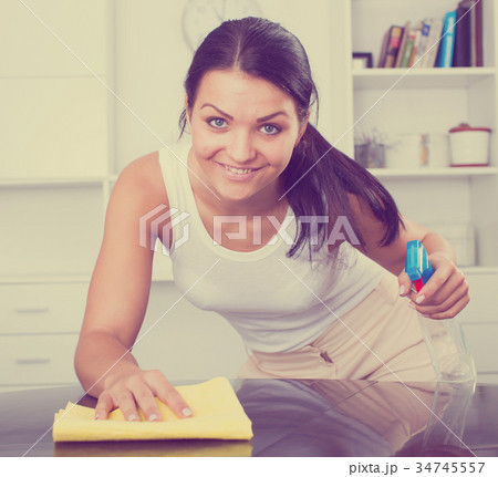 Brunette clean up house 34745557