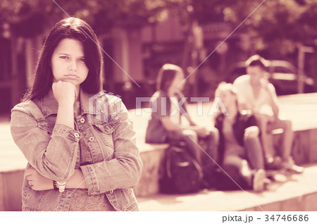 Teenager girl outcast . Teenager girl outcast . 34746686