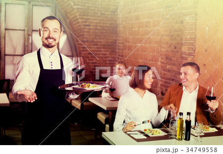 Male waiter in country restaurant 34749558