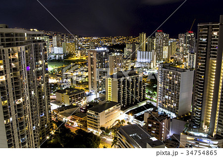 ハワイ(Hawaii)・夜景01 ハワイ(Hawaii)・夜景01 34754865