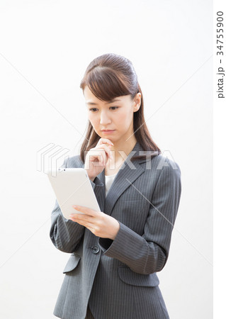 ビジネスウーマン タブレット ビジネスウーマン タブレット 34755900