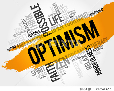 Optimism word cloud Optimism word cloud 34758327