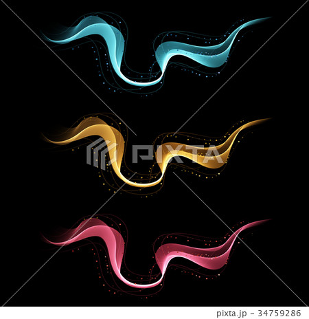 Abstract color wave design element 34759286