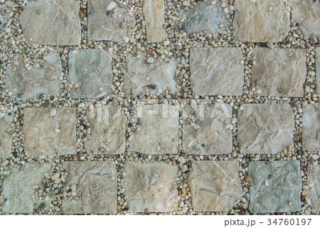 Light gray granite stone pavement texture, abstrac Light gray granite stone pavement texture, abstrac 34760197