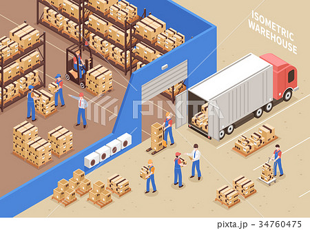 Logistics And Warehouse Illustration 34760475