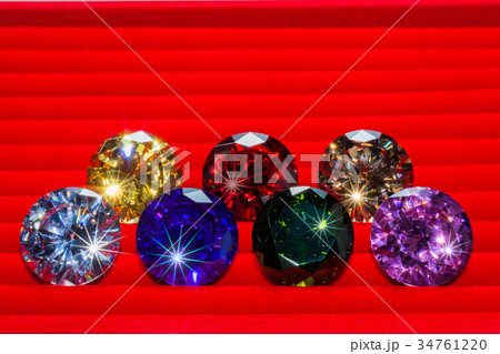 colorful diamonds on the red flannel. colorful diamonds on the red flannel. 34761220