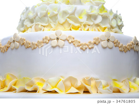 Wedding cake with flowers Wedding cake with flowers 34761805