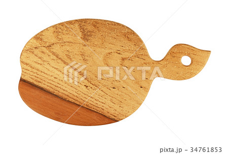 Apple shaped wood cutting board isolated on white 34761853