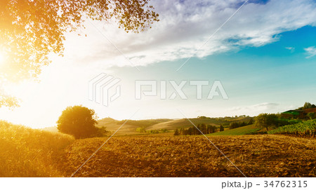 Classic view of scenic Tuscany landscape 34762315