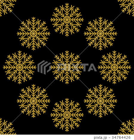 Golden vintage decor seamless pattern 34764426