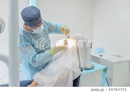 Dental surgery operation in modern dentist clinic 34764755
