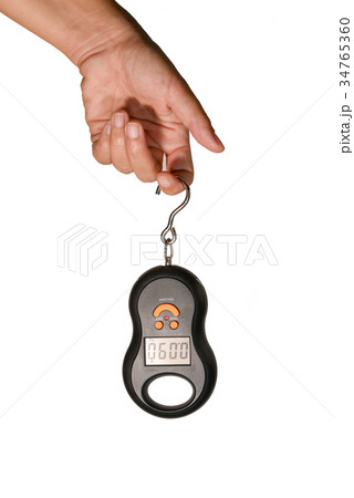 Portable Electronic Scale on hand Portable Electronic Scale on hand 34765360
