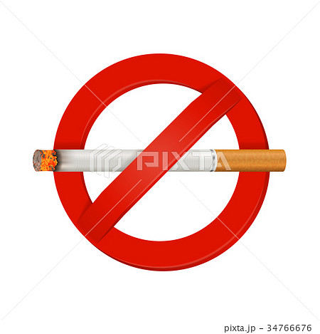 No Smoking  Realistic Cigarette Sign 34766676
