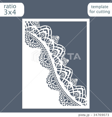 Laser cut wedding invitation card template Laser cut wedding invitation card template 34769073