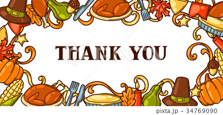 Happy Thanksgiving Day invitation with holiday Happy Thanksgiving Day invitation with holiday 34769090