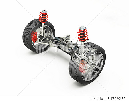 Multi link front car suspensions. 34769275