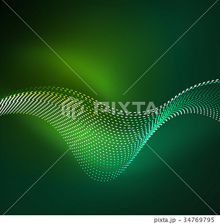 Vector wave particles background 34769795