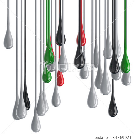 3D color glossy paint drop blobs 34769921