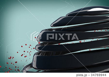 3D striped decorative balls. 34769944