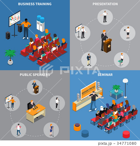 Public Speakers Isometric Design Concept 34771080