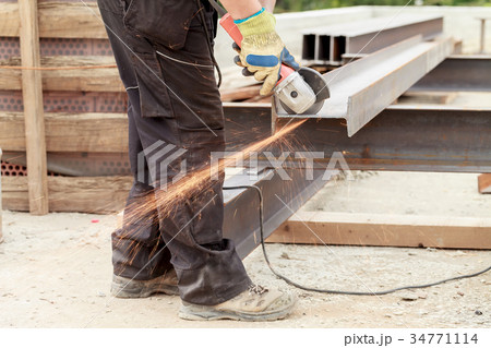 Man cuts flex steel products 34771114