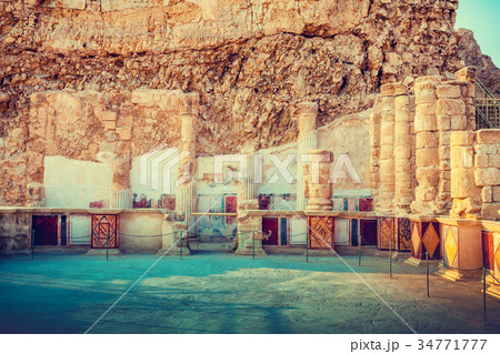 The ruins of the palace of King Herod's Masada 34771777