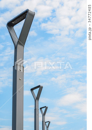 Modern Street Lamps Perspective View 34772485