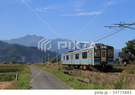 大糸線 北アルプス山麓の秋 大糸線 北アルプス山麓の秋 34773883