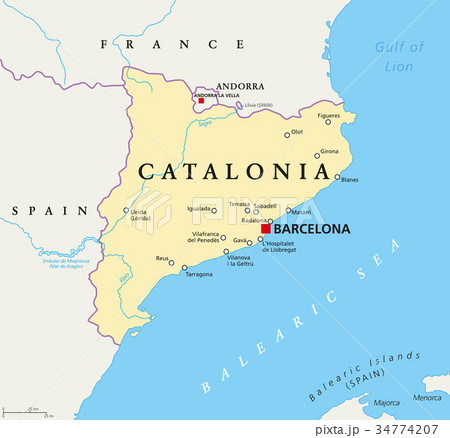 Independent Catalonia political map 34774207