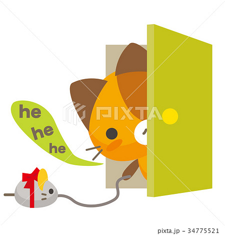 ネコとーく。三毛猫+扉 34775521