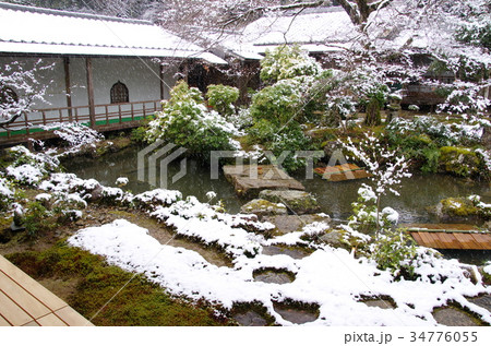 雪の実相院／山水庭園（京都市左京区岩倉） 34776055