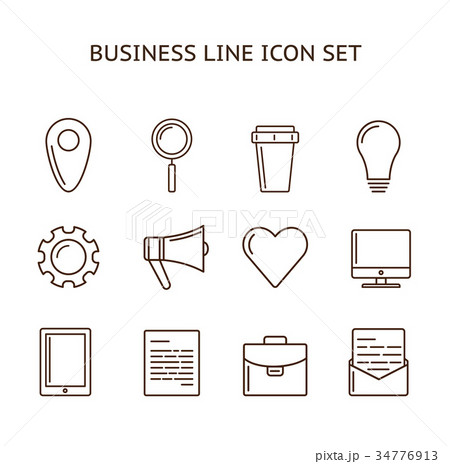 Linear business icon setのイラスト素材 [34776913] - PIXTA