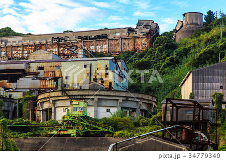 池島 池島炭鉱跡 池島港の夜明け 長崎 34779340