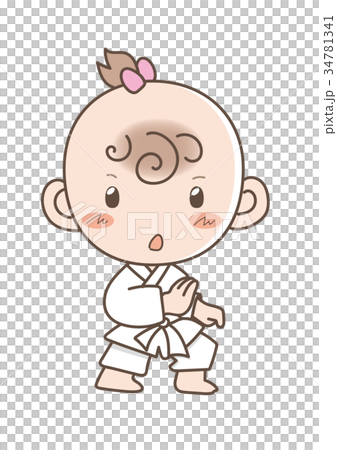 Infant karate girl 34781341
