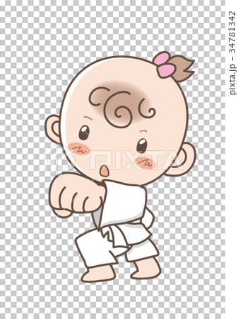 Infant karate girl 34781342