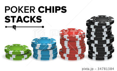 Casino Chips Stacks Vector.  34781384
