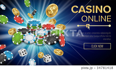 Casino Banner Vector. Jackpot Casino 34781418