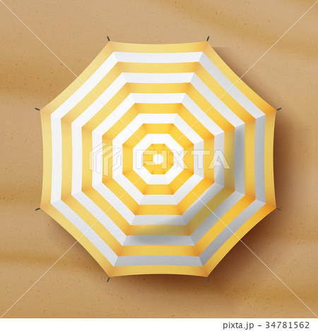 Beach Umbrella Vector. Realistic Parasol Icon. Beach Umbrella Vector. Realistic Parasol Icon. 34781562
