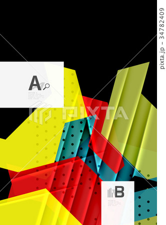 Color triangles background design 34782409