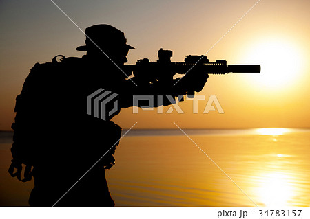 Army soldier silhouette Army soldier silhouette 34783157