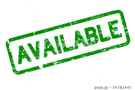 Grunge green available square rubber seal stamp Grunge green available square rubber seal stamp 34783447