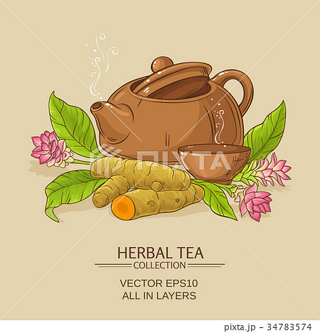 turmeric tea illustration turmeric tea illustration 34783574
