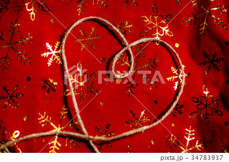new year heart on red holiday background new year heart on red holiday background 34783937