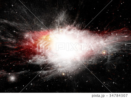 Stars, dust and gas nebula in a far galaxy 34784307