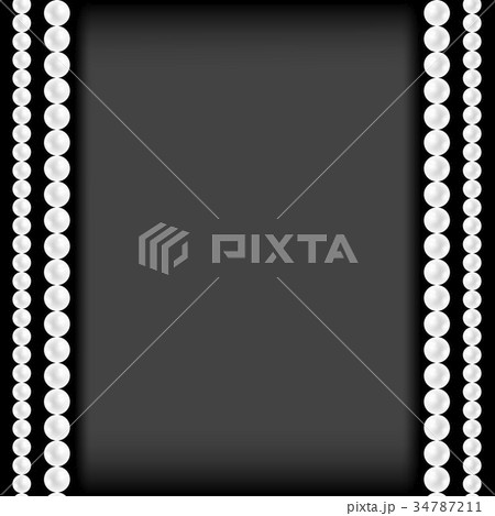 Realistic Natural White Pearl Frame Realistic Natural White Pearl Frame 34787211