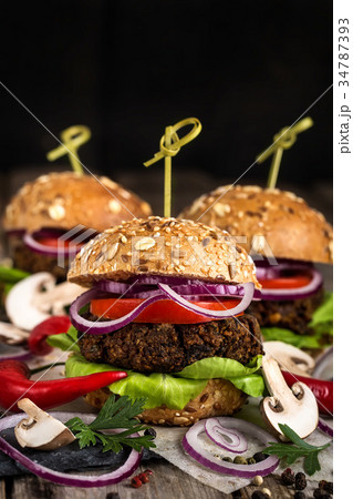 Vegan burgers Vegan burgers 34787393