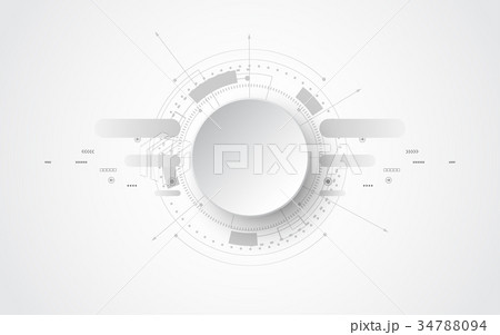 Grey white Abstract technology background 34788094
