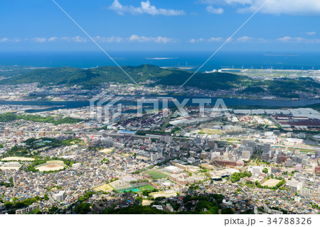 夏の皿倉山からの眺め【北九州市八幡区若松区】 34788326