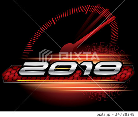 Vector 2018 on abstract background 34788349