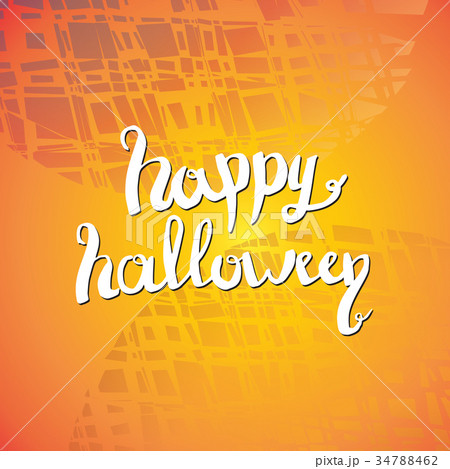 Happy Halloween lettering greeting card design 34788462